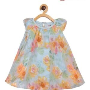 CREATIVE KID'S - Floral Print Rompers with Hairband