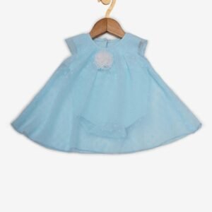 CREATIVE KID'S - Textured Romper with Floral Applique