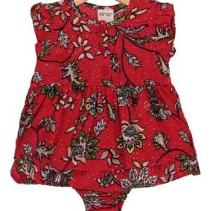 CREATIVE KID'S - Floral Print Round-Neck Romper