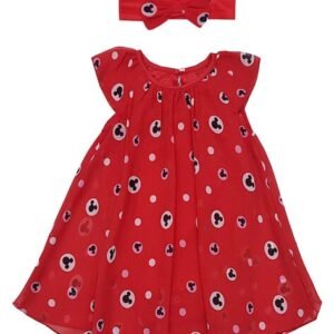 CREATIVE KID'S Printed Dress with Head Band
