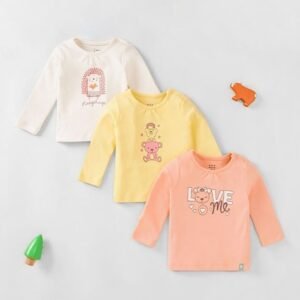 Ed-A-Mamma Pack of 3 Graphic Print Crew-Neck T-Shirts