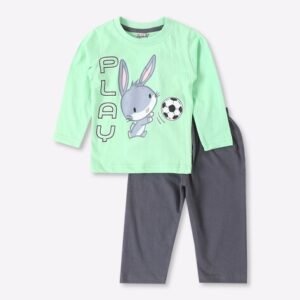 ETEENZ Rabbit Print T-shirt & Pants Set