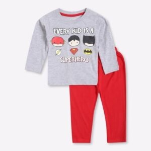 ETEENZ Superhero Print T-shirt & Pants Set