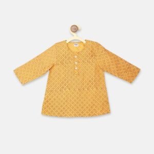 Fabindia Printed Round-Neck Short Kurta