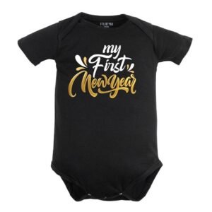 FFLIRTYGO - Typographic Print Rompers with Snap Button Closure