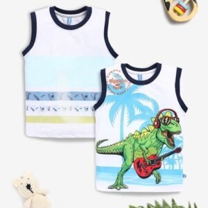 GAME BEGINS Boys Pack of 2 Graphic Print Crew-Neck T-Shirts
