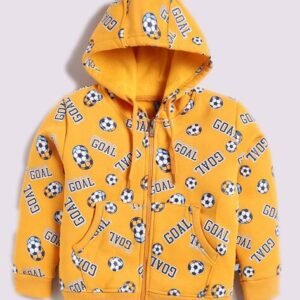 GAME BEGINS Typographic Print Zip-Front Hoodie