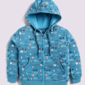 GAME BEGINS Typographic Print Zip-Front Hoodie