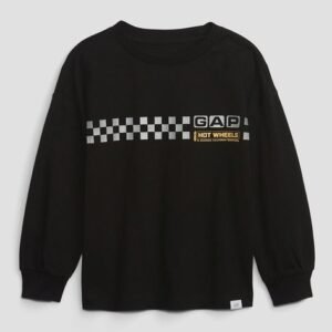 Gap Kids Boys Brand Print Relaxed Fit Round-Neck T-Shirt