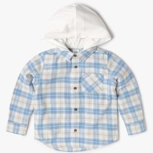 Gap Kids Boys Checked Hooded Shirt