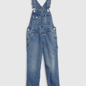 Gap Kids Boys Mid-Wash Dungaree with Pockets