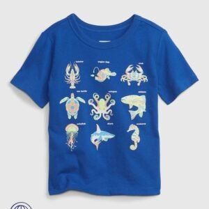 Gap Kids Boys Printed Regular Fit Round-Neck T-Shirt