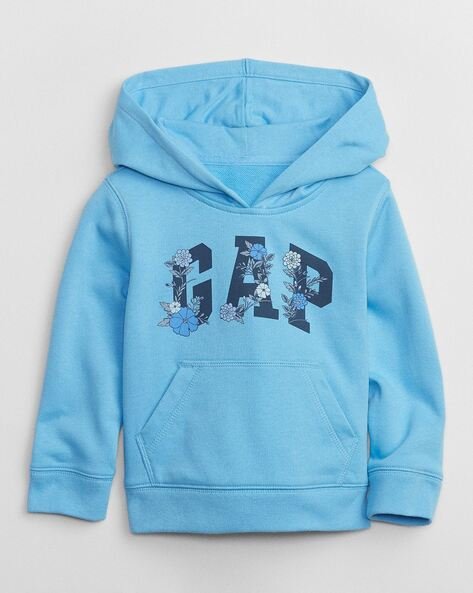 Gap Kids Brand Print Hoodie with Kangaroo Pocket