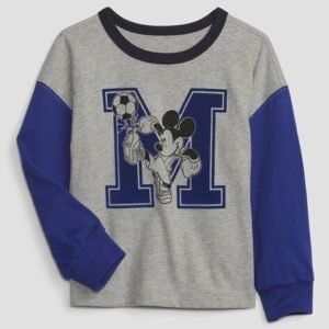 Gap Kids Boys Mickey Mouse Print Relaxed Fit Round-Neck T-Shirt