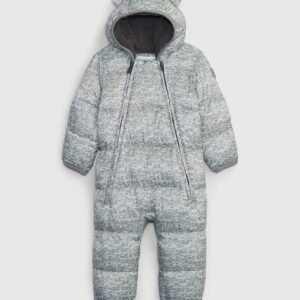 Gap Kids - Solid Puffer Snowsuit with Attached Hoodie