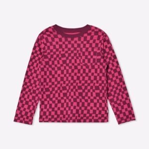 Gap Kids Checked Round-Neck T-Shirt with Patch Pocket