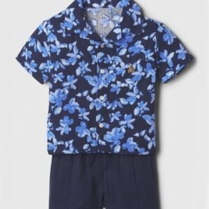 Gap Kids Boys All Over Print Woven Shirt and Shorts