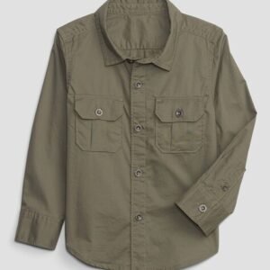 Gap Kids Regular Fit Shirt with Buttoned Flap Pockets