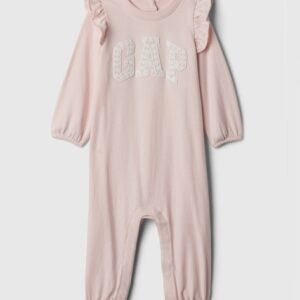 Gap Kids - Girls Floral Logo Print One-Piece with Flutter Sleeves