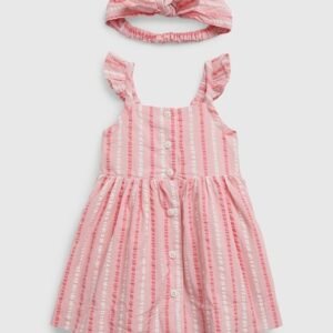 Gap Kids Striped A-Line Dress with Headband & Briefs
