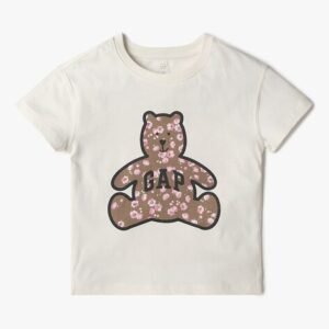 Gap Kids Boys Brannan Bear Logo Graphic Print Knitted T-Shirt