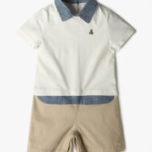 Gap Kids Colourblock Polo Neck T-Shirt with Shorts