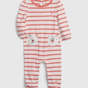 Gap Kids - Striped Cotton Romper with Patch Pockets