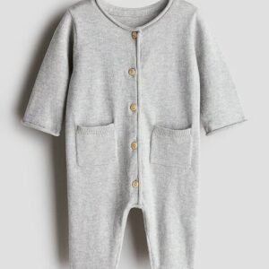 H&M - Fine Knit Cotton Romper Suit
