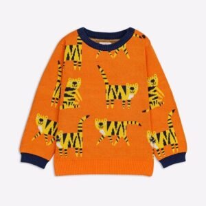 H by Hamleys Tiger Knit Round-Neck Sweatshirt