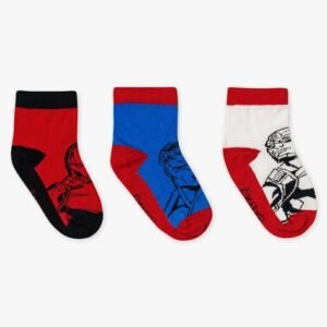 H by Hamleys Marvel Print Pack of 3 Boys Socks