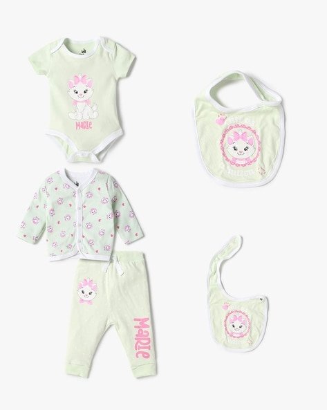 INF FRENDZ Assorted Pack of 7 Aristocats Print Bodysuit Gift Set