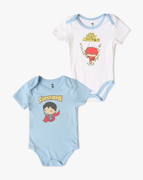 INF FRENDZ - Unisex Pack of 2 Printed Rompers