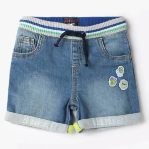 INF FRENDZ Boys Mid-Wash Regular Fit Denim Shorts