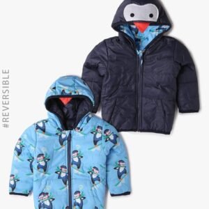 INF FRENDZ Zip-Front Reversible Puffer Jacket