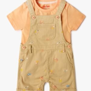 INF FRENDZ Boys Printed Dungaree with T-Shirt