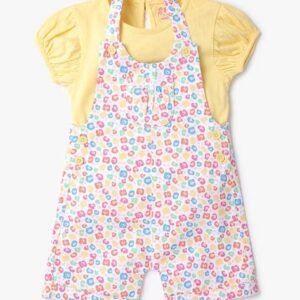 INF FRENDZ Printed Dungaree Dress with Top