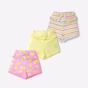 INF FRENDZ Pack of 3 Shorts with Bow Accent
