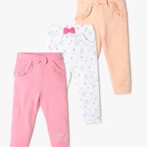 INF FRENDZ Unisex Pack of 3 Leggings with Ruffles Overlay