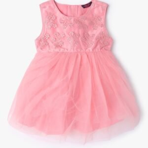 INF FRENDZ Embroidered Fit & Flare Dress