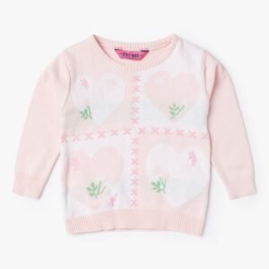 INF FRENDZ Block Heart Knit Pullover