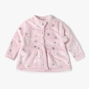 INF FRENDZ Geometric Print Fur-Lined Peplum Jacket