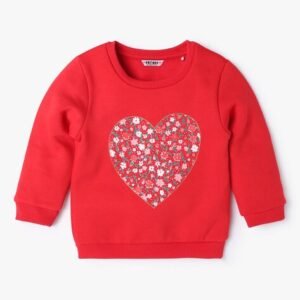 INF FRENDZ Heart Print Crew-Neck Sweatshirt