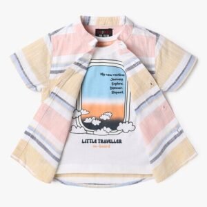 INF FRENDZ Boys Graphic Print Twofer Shirt