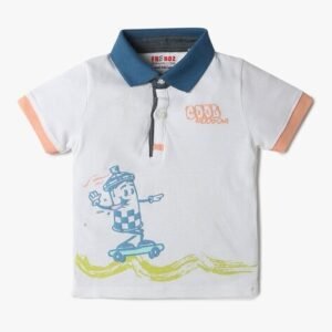INF FRENDZ Boys Graphic Print Polo T-Shirt