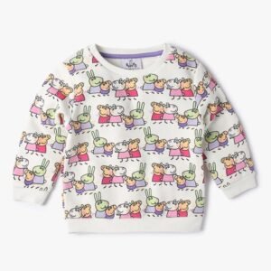 INF FRENDZ Peppa Pig Print Round-Neck Sweatshirt