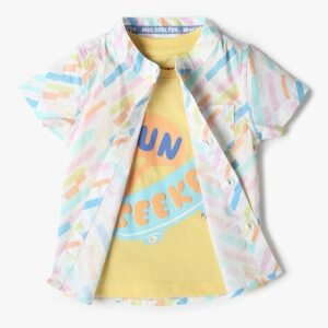 INF FRENDZ Printed Regular Fit Shirt & T-Shirt Set