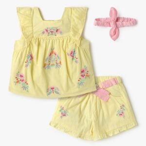 INF FRENDZ Embroidered Top & Shorts Gift Set