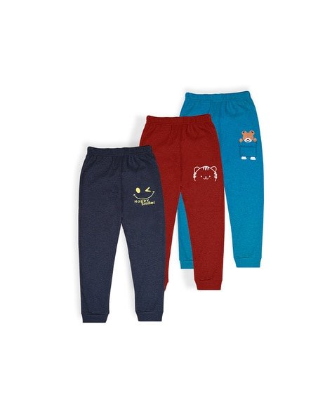 J & JP Pack of 3 Graphic Print Track Pants