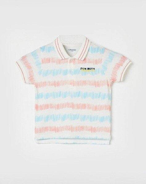 Juniors by Lifestyle Tie & Dye Print Regular Fit Polo T-Shirt