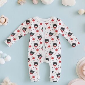 KIDBEA - Printed Rompers with Snap Button Closure